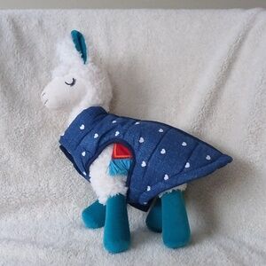 🐾Heart Print Navy Blue Quilted Dog Vest